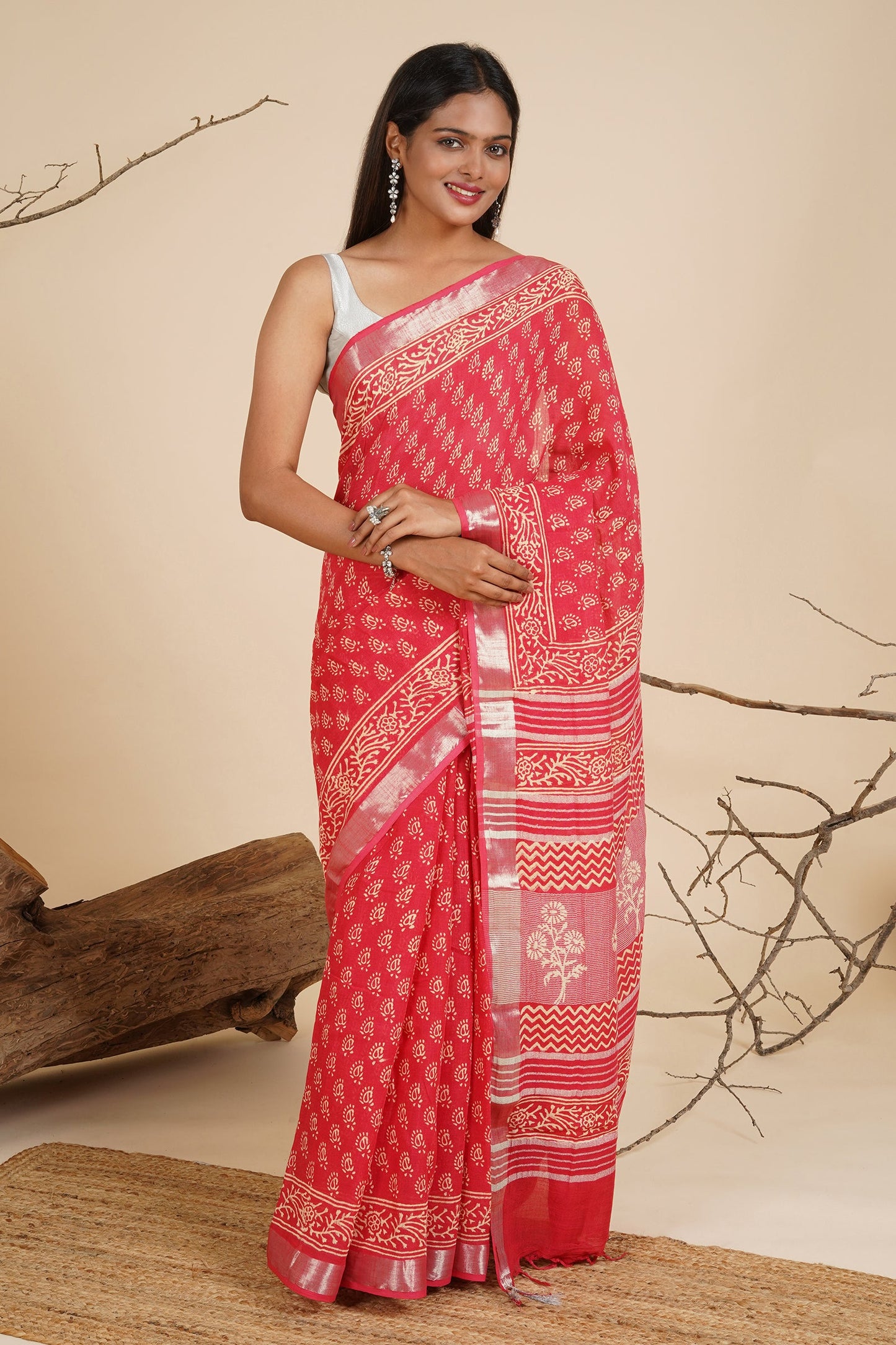 Teejh Shakuntala Linen Saree