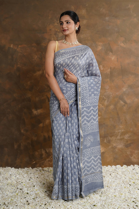 Teejh Pritha Chanderi Saree