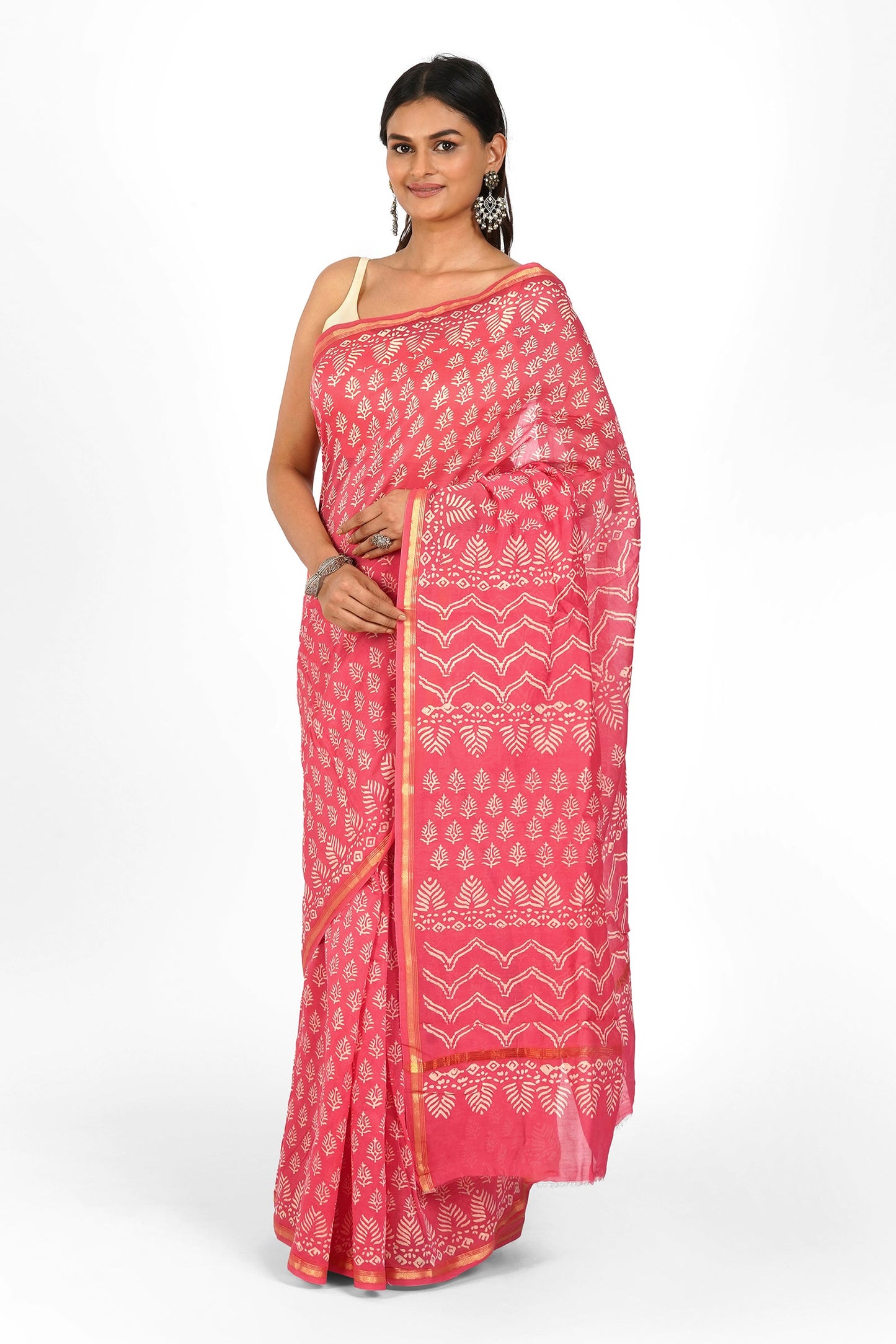 Teejh Manorama Chanderi Saree