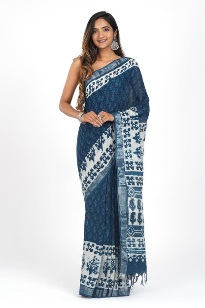 Teejh Moonlit Linen Saree