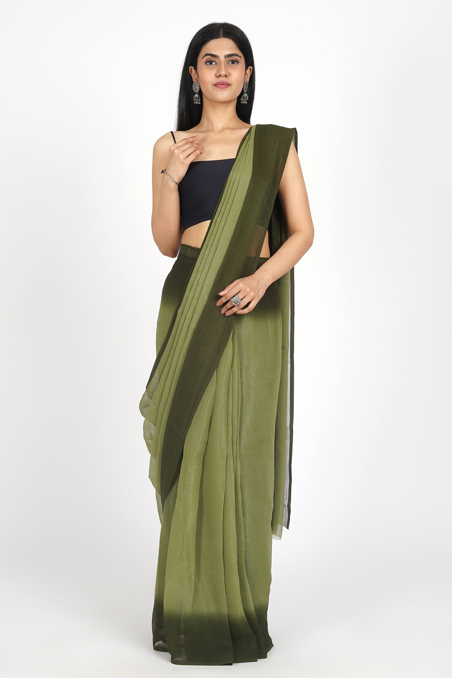 Teejh Mossy Meadow Pre-Draped Saree