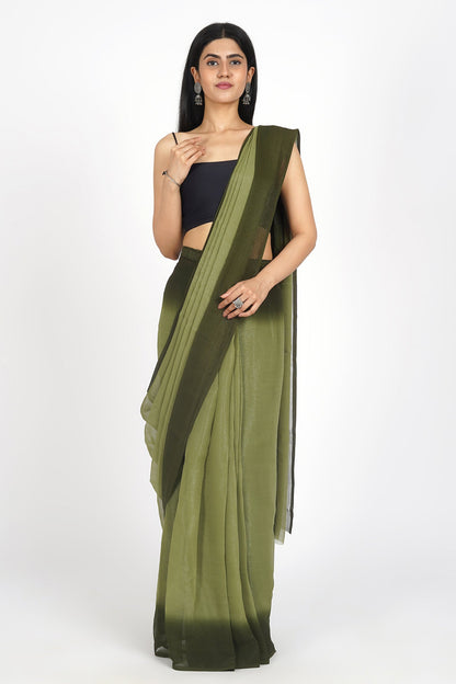 Teejh Mossy Meadow Pre-Draped Saree