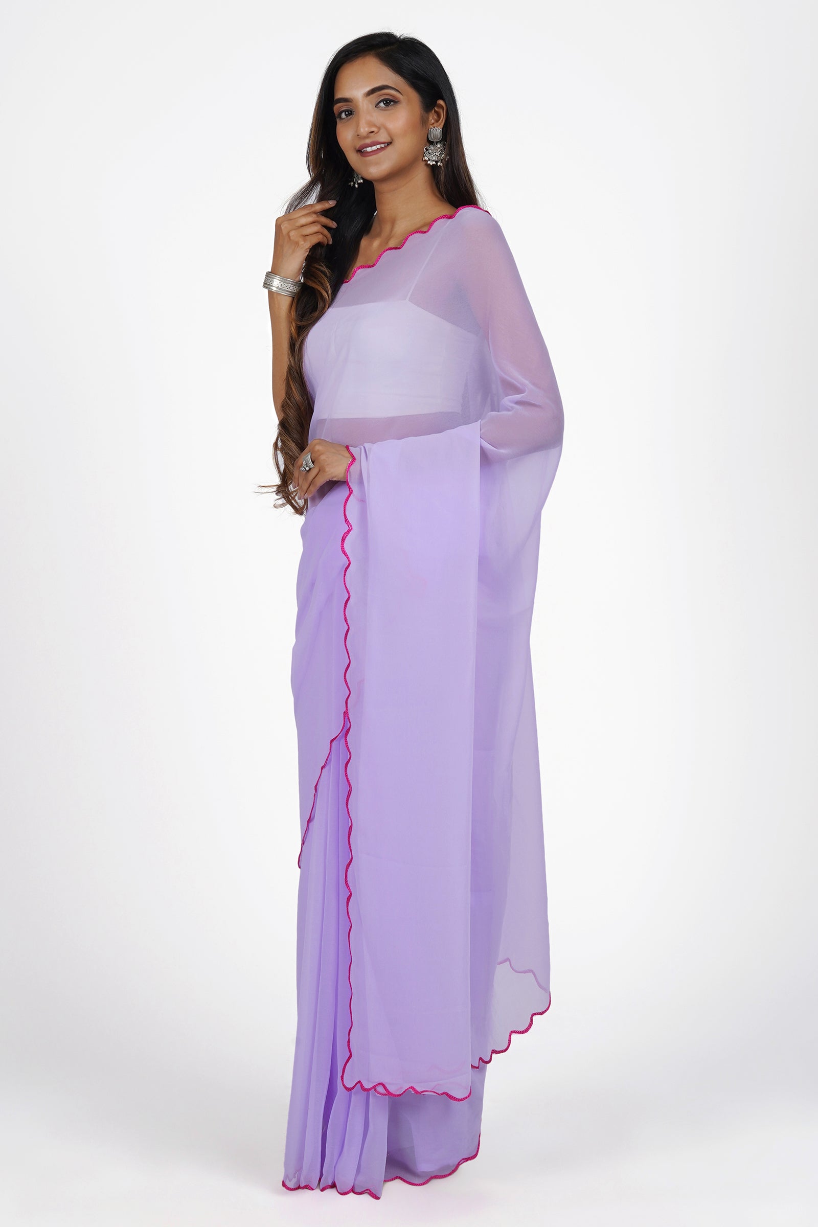 Teejh Orchid Essence Georgette Saree