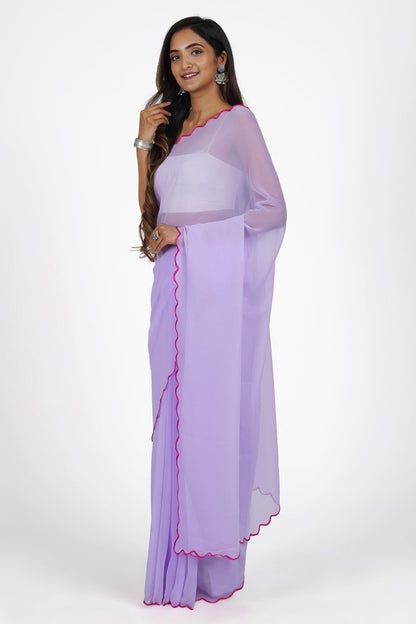 Teejh Orchid Essence Georgette Saree