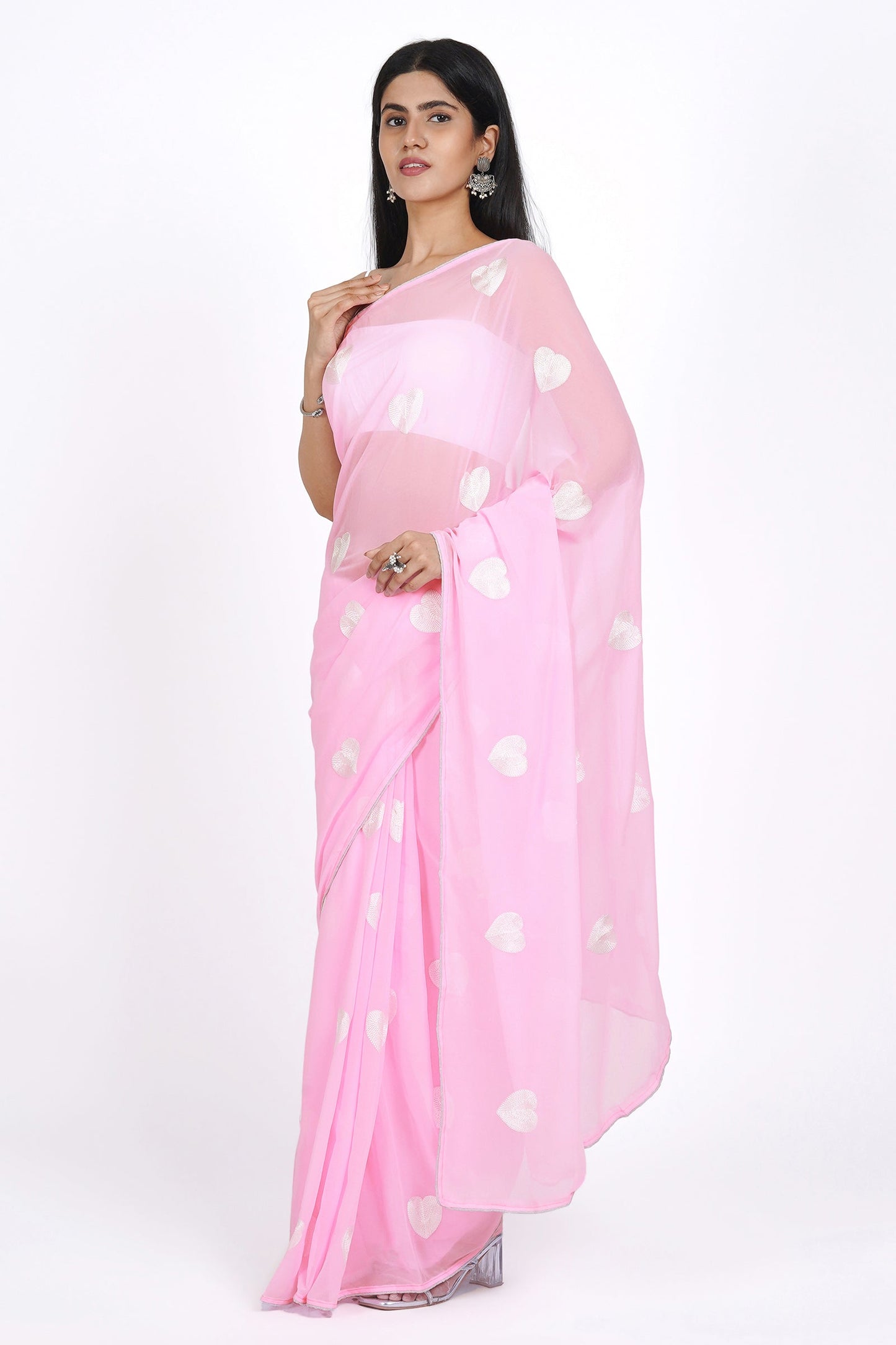 Teejh Platinum Love Georgette Saree