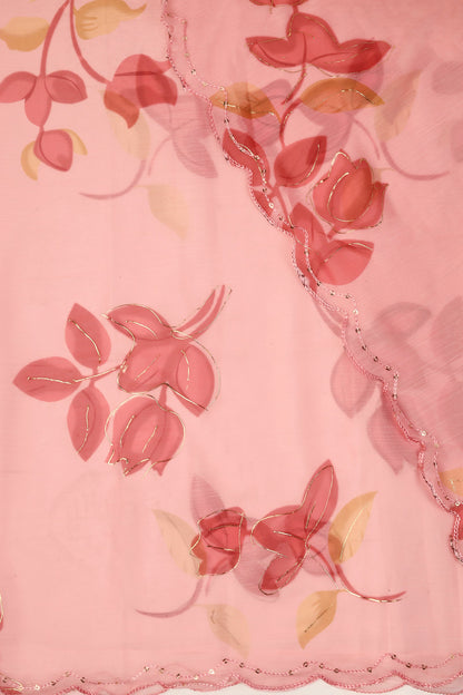 Teejh Whimsical Garden Chiffon Saree