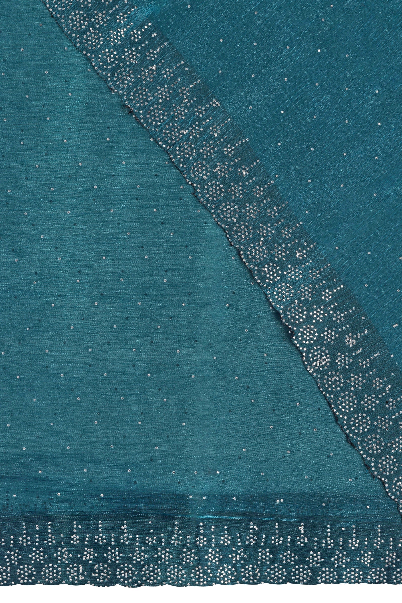 Teejh Aquamarine Tissue Charm Saree