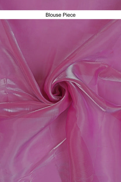Teejh Pearlescent Pink Tissue Saree