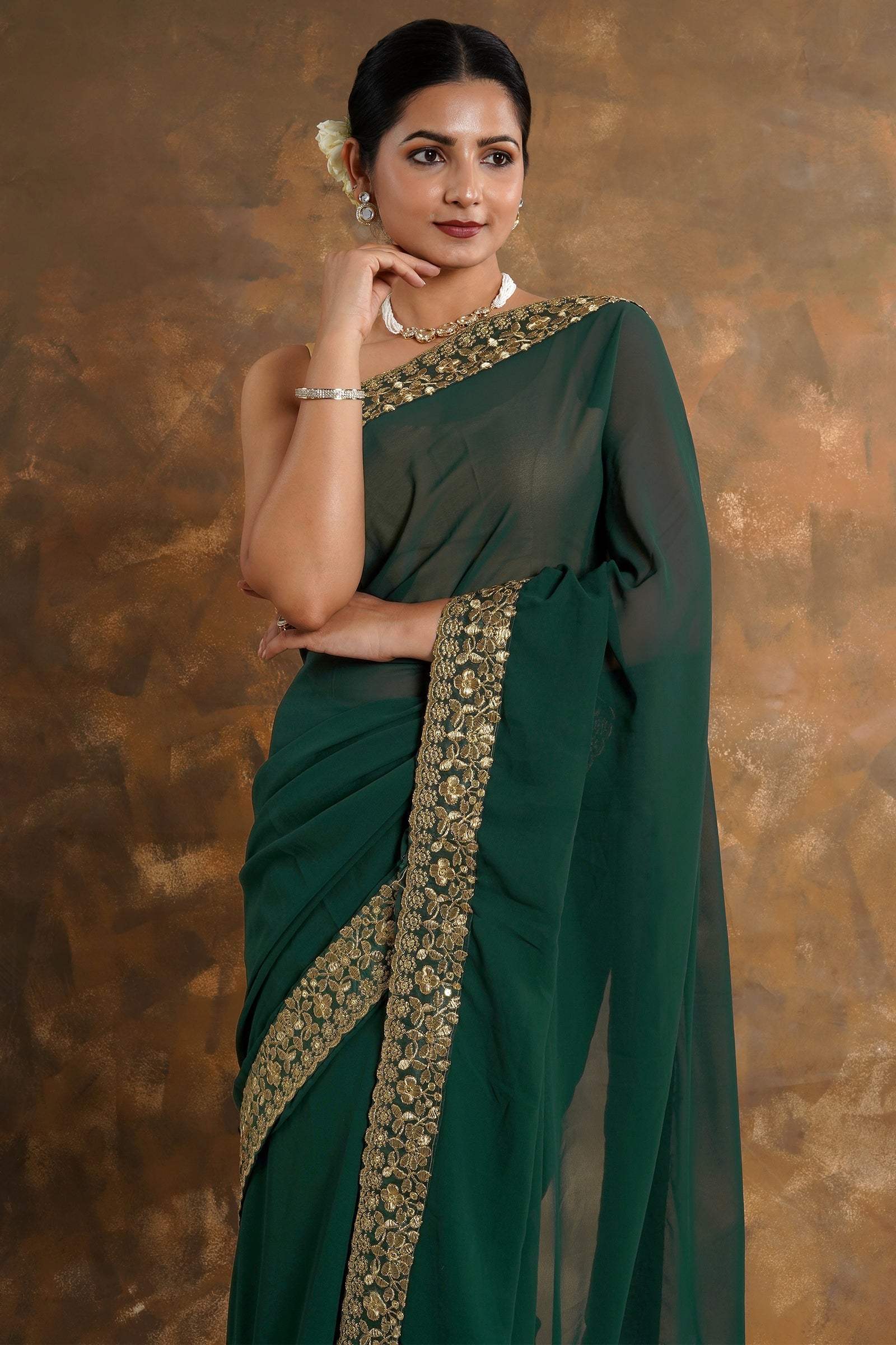 Teejh Niharika Georgette Saree