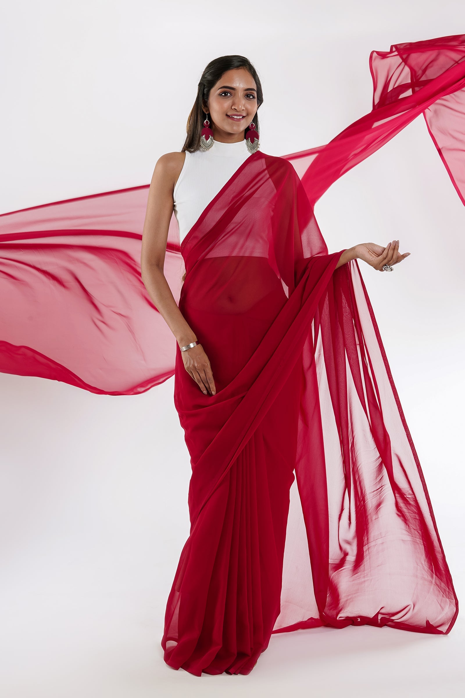 Teejh Savita  Georgette Saree