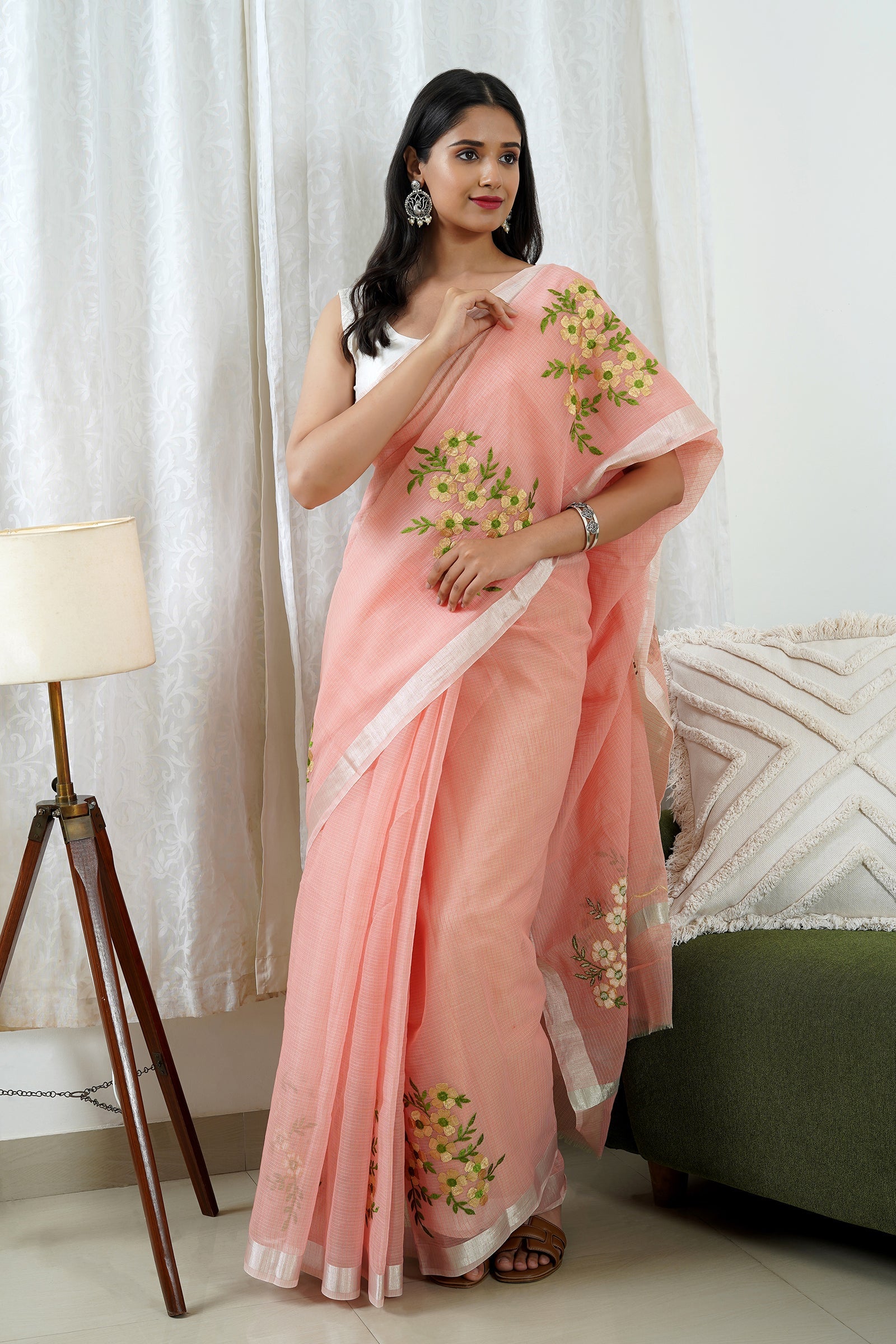 Teejh Rhea Kota Embroidered Saree
