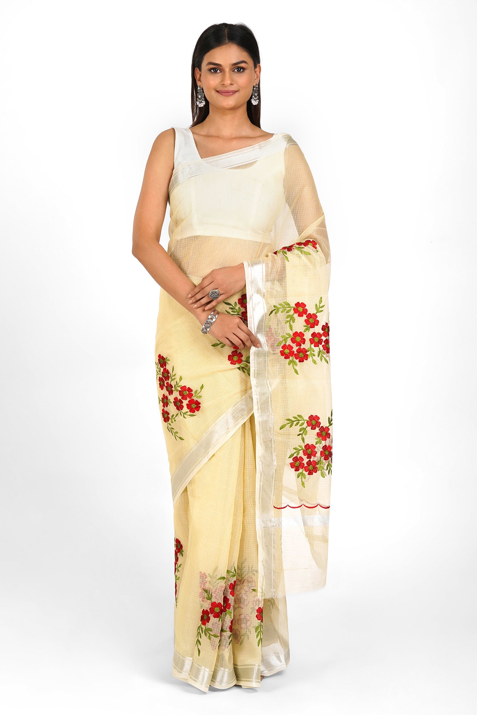 Teejh Riya Kota Embroidered Saree