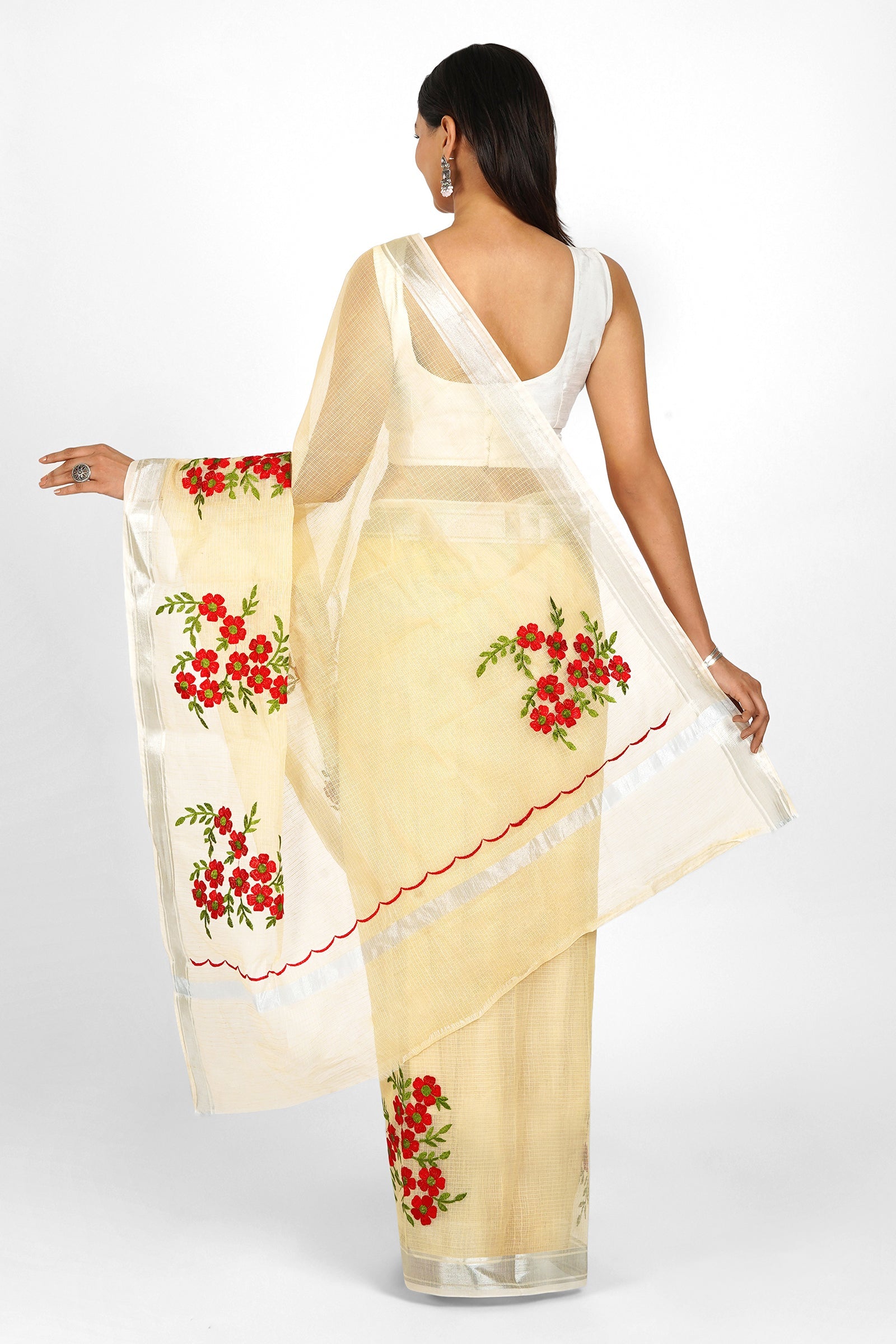 Teejh Riya Kota Embroidered Saree