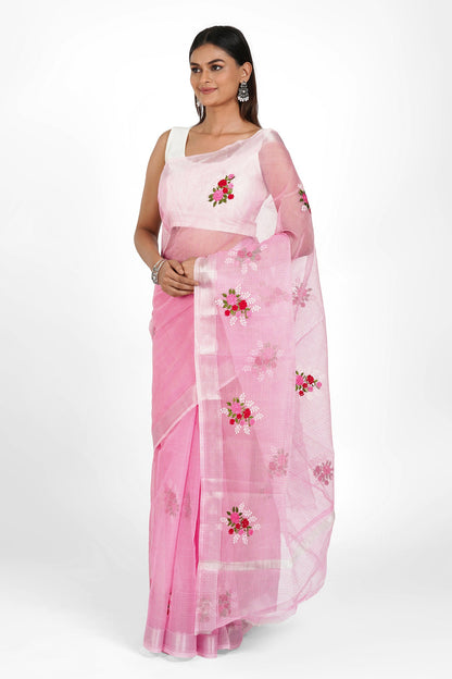 Teejh Harsha Kota Embroidered Saree