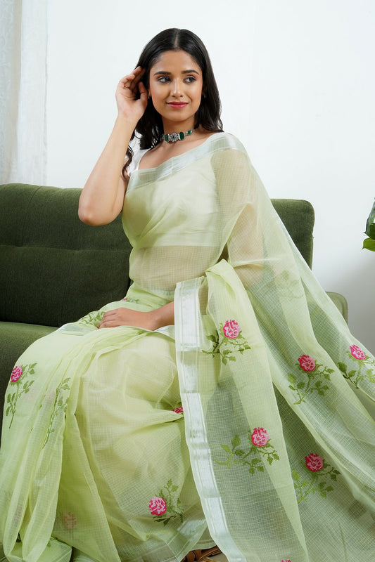 Teejh Jiya Kota Embroidered Saree