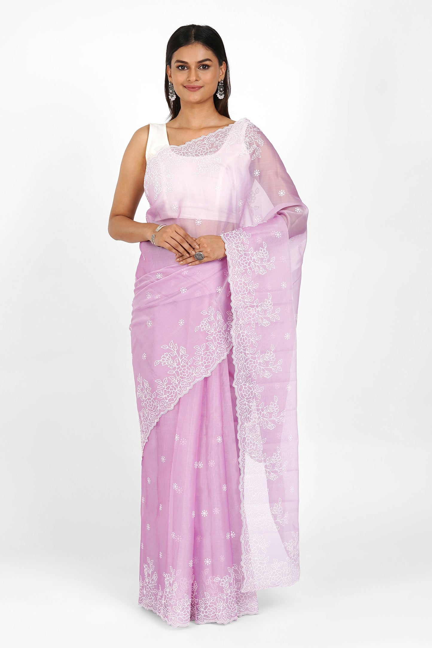 Teejh Madhushri Embroidered Organza Saree