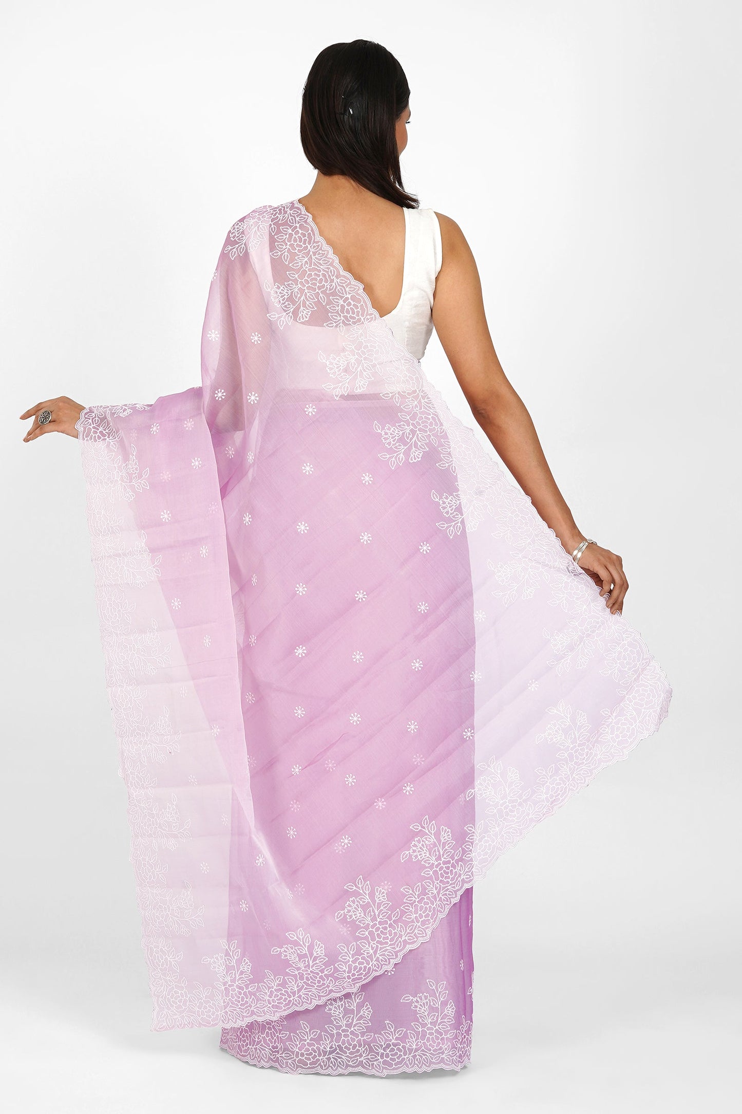Teejh Madhushri Embroidered Organza Saree