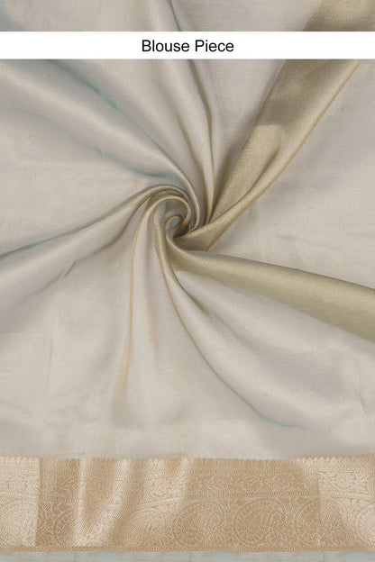 Moksh Blue Banarasi Tissue Saree