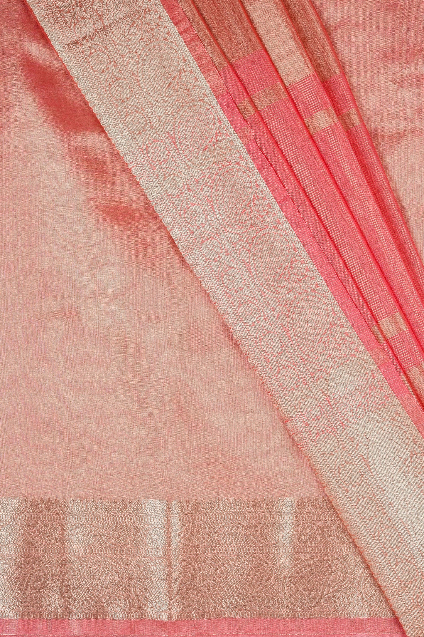 Mohini Coral Banarasi Tissue Saree