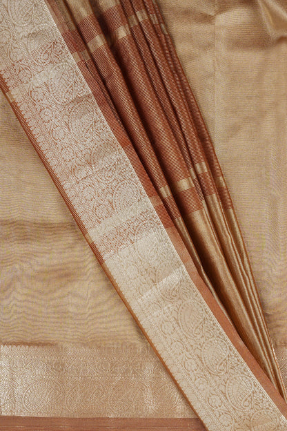 Sadhna Brown Banarasi Tissue Saree