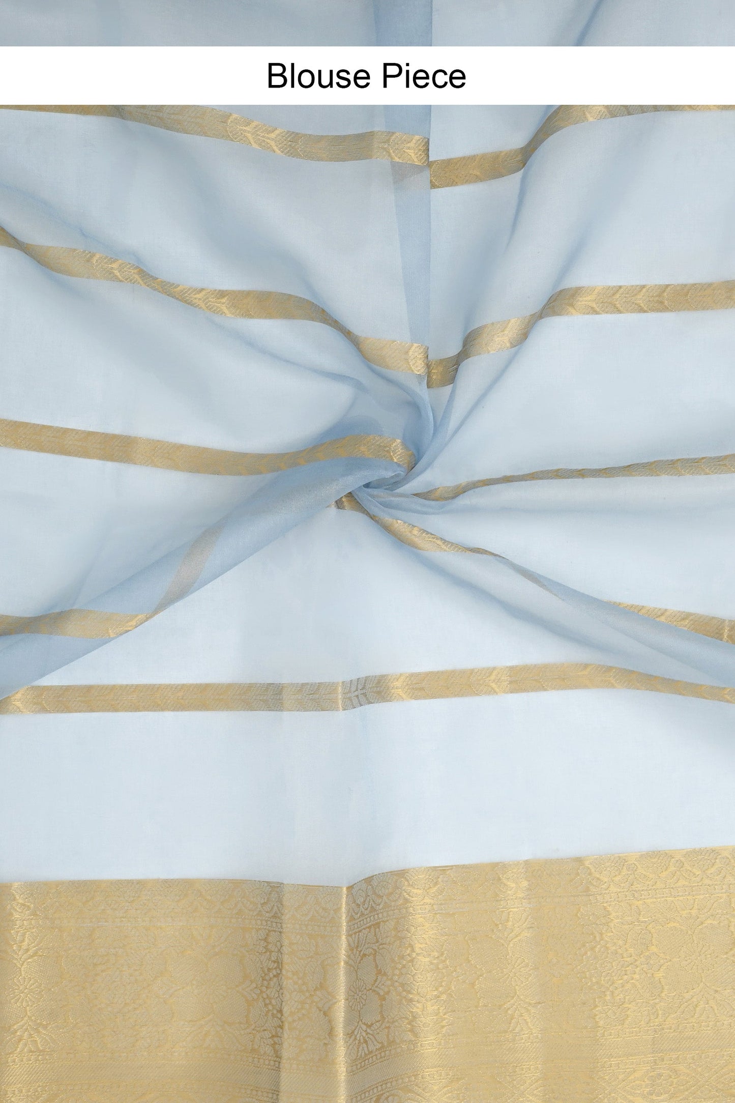 Teejh Manikarn Powder Blue Banarasi Semi Georgette Silk Saree