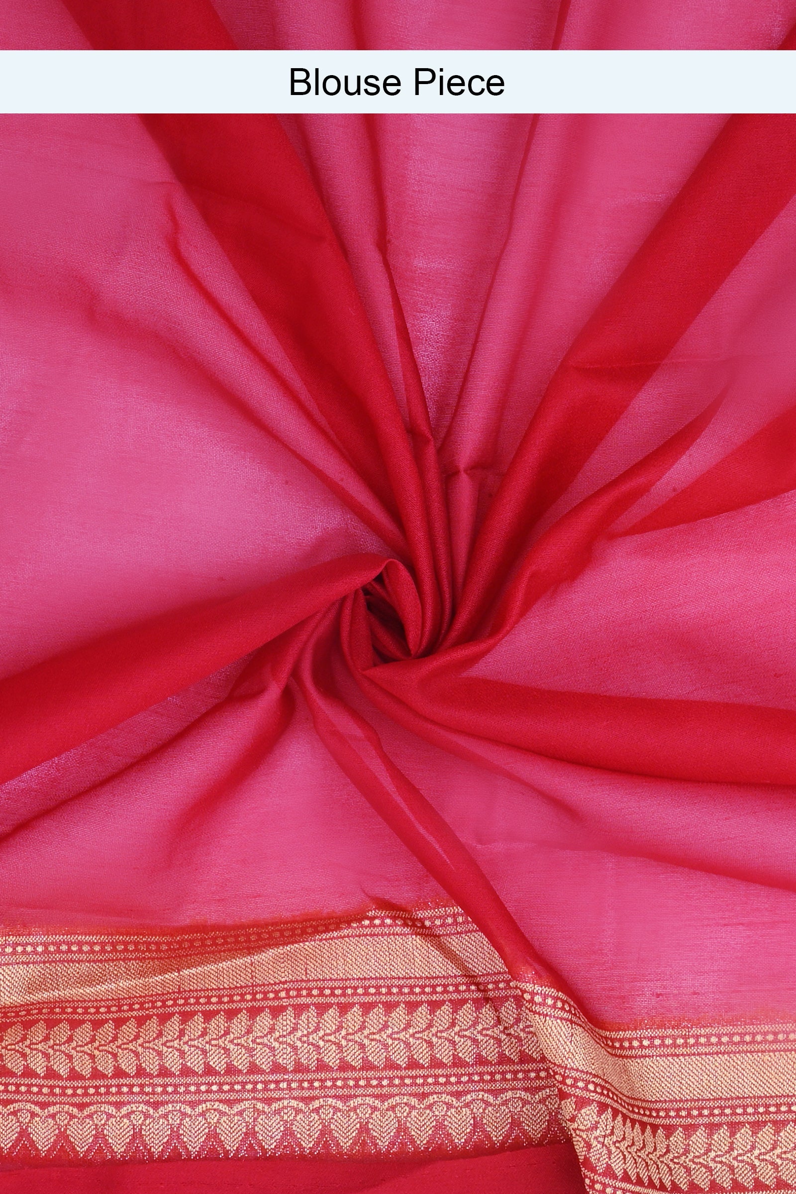 Teejh Dwara Red Banarasi Chiffon Silk Saree