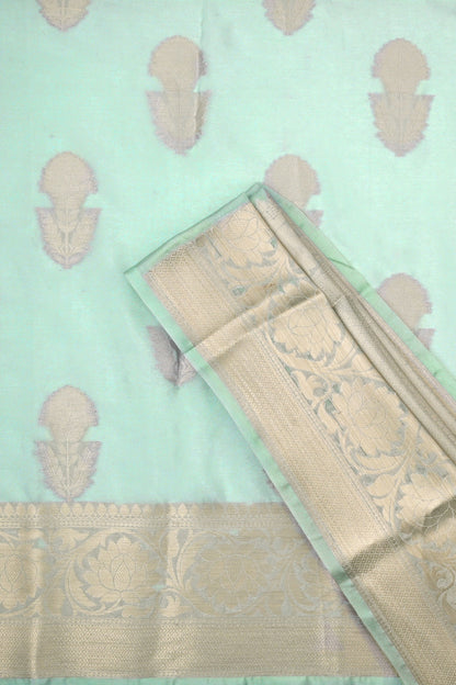 Teejh Sivala Sea Green Banarasi Semi Chiffon Warm Silk Saree