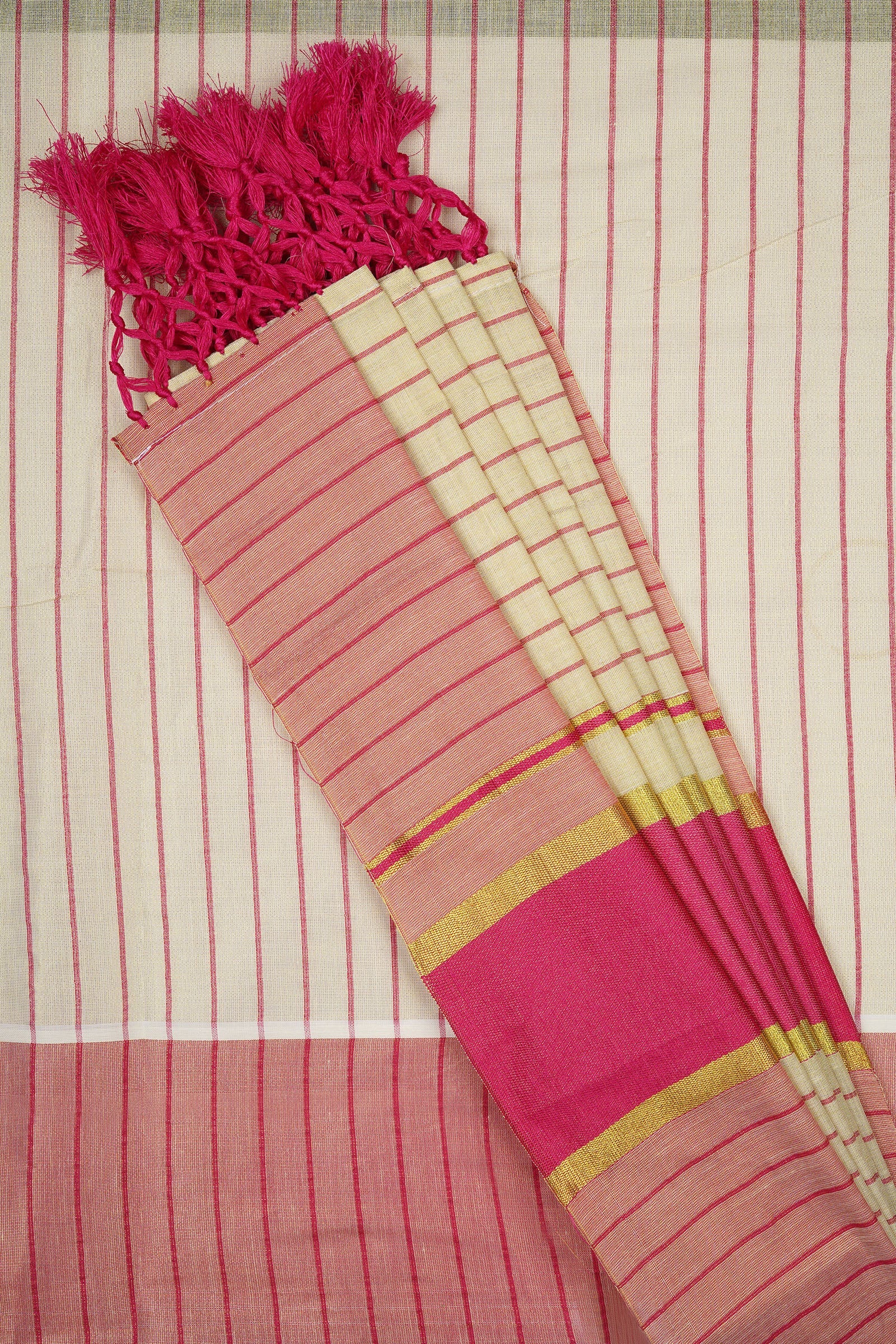 Teejh Chaliyar Kerala Tissue Pink Saree