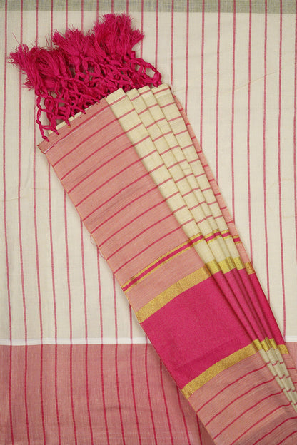 Teejh Chaliyar Kerala Tissue Pink Saree