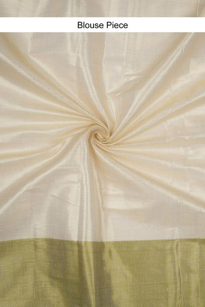 Teejh Valapatnam Kerala Tissue Light green Saree