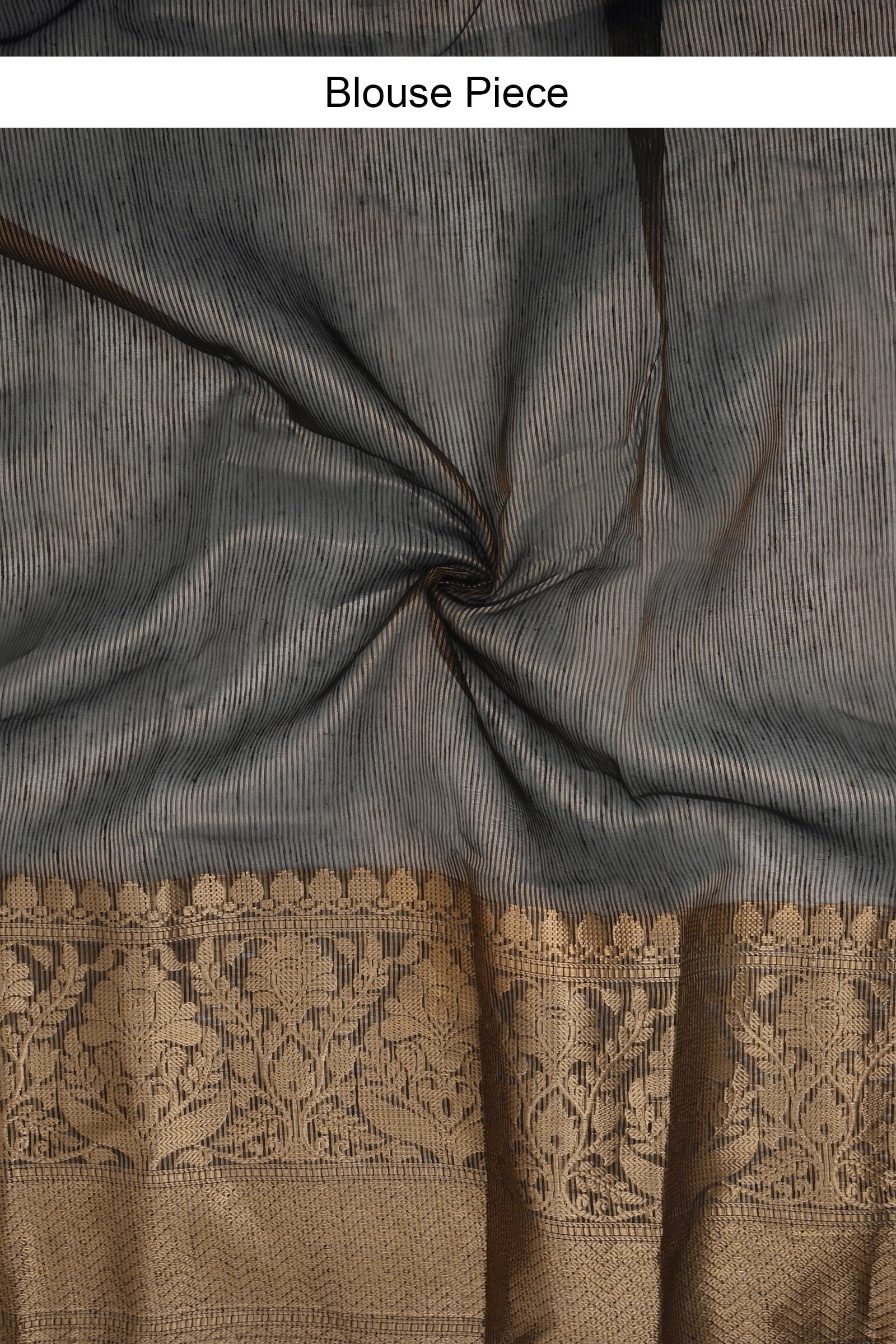 Teejh Tithi Black Banarasi Silk Linen Saree