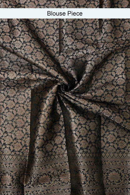 Teejh Sobika Black Chiffon Silk Saree