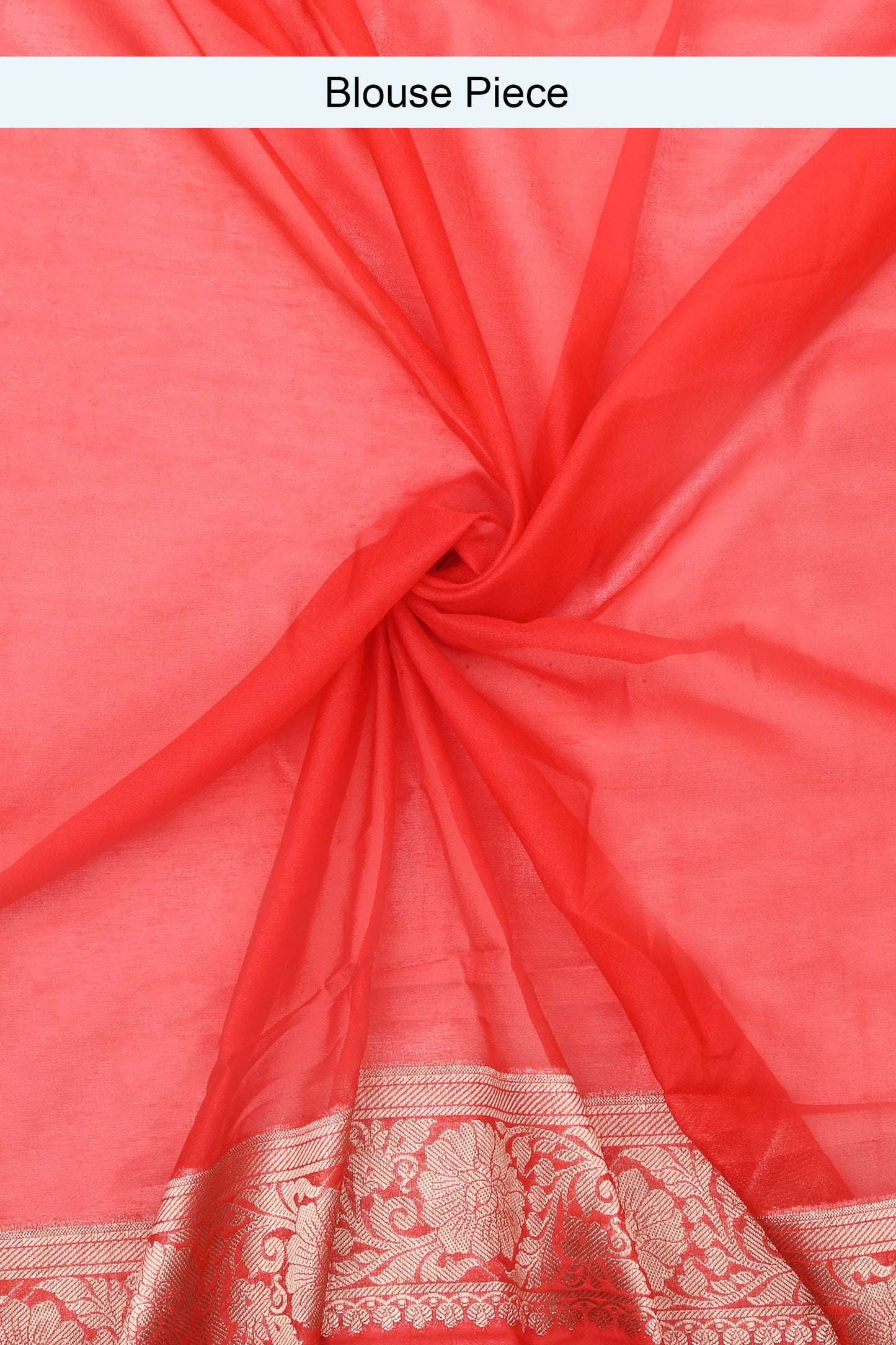 Teejh Manjula Red Banarasi Semi Georgette Silk Saree