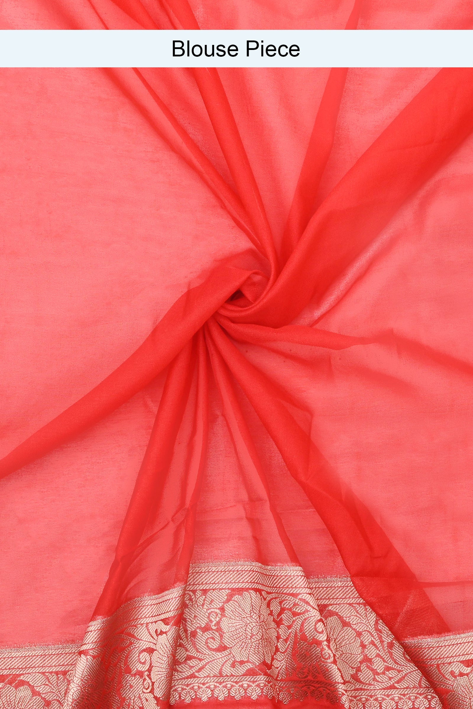 Teejh Manjula Red Banarasi Semi Georgette Silk Saree