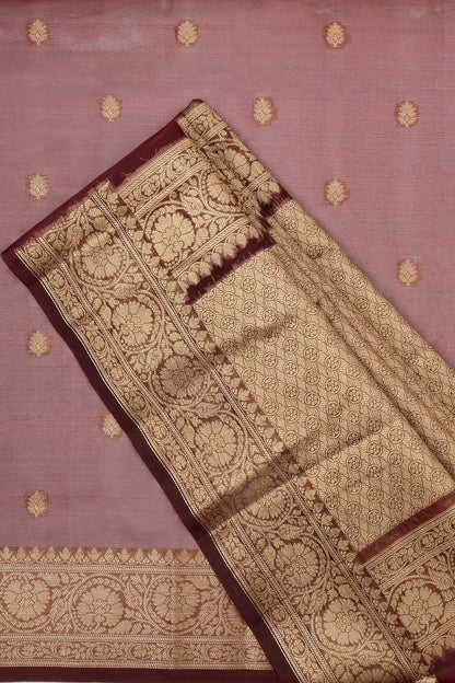Teejh Shivi Maroon Banarasi Semi Kora Silk