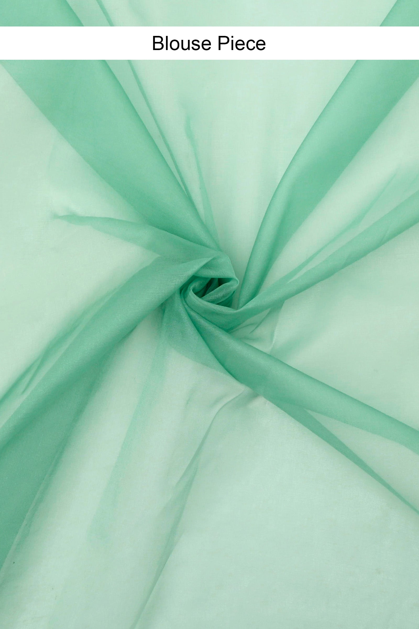Teejh Nikita Turquoise Kora Organza Silk embroidery work Saree