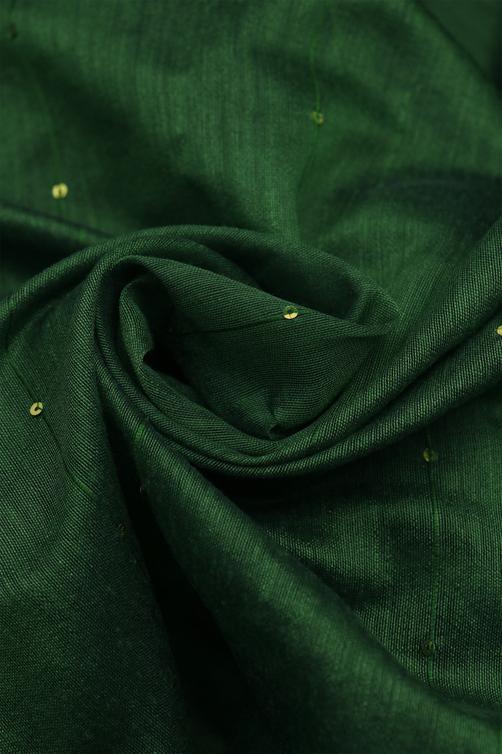 Teejh Lush Green Handloom Box Sequin Saree