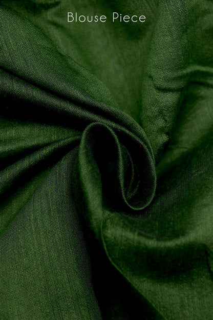 Teejh Lush Green Handloom Box Sequin Saree