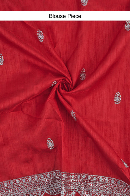 Teejh Geetanjali Pink Shimmer Tissue Saree