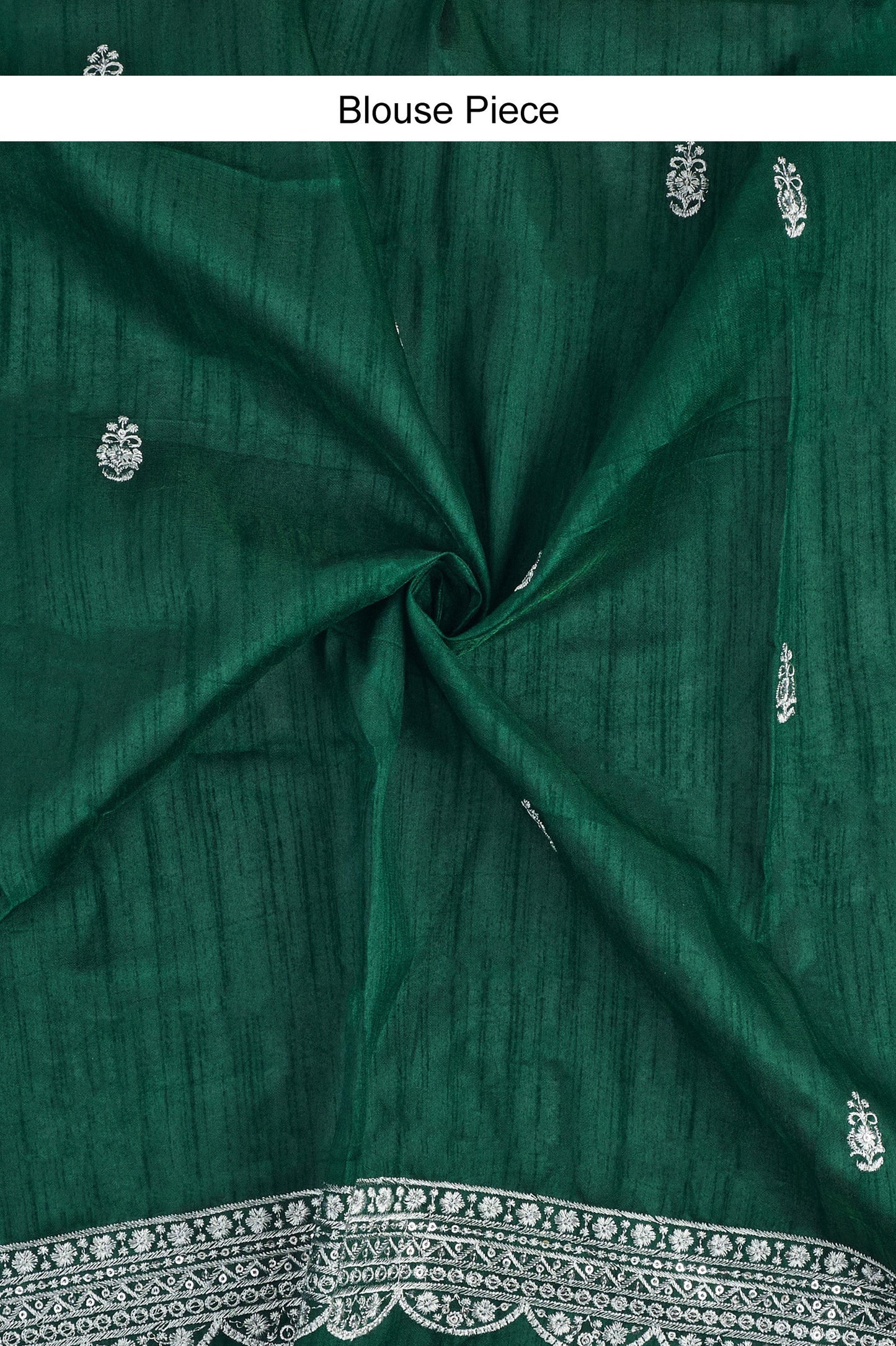 Teejh Geetanjali Green Shimmer Tissue Saree