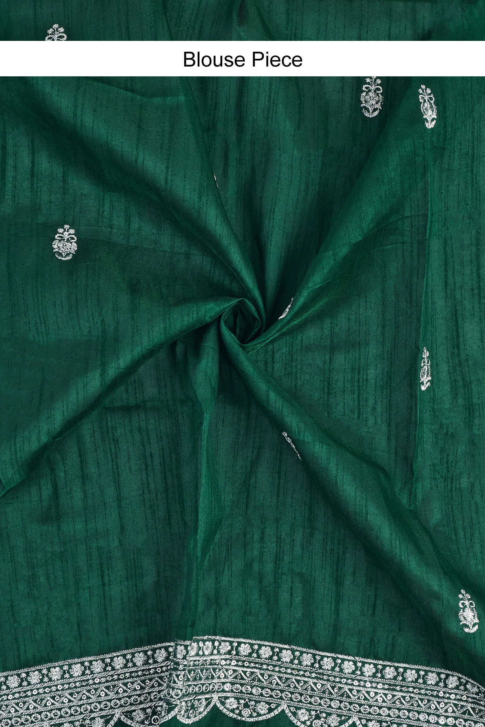 Teejh Geetanjali Green Shimmer Tissue Saree
