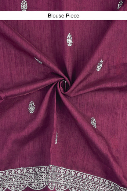 Teejh Geetanjali Lavender Shimmer Tissue Saree