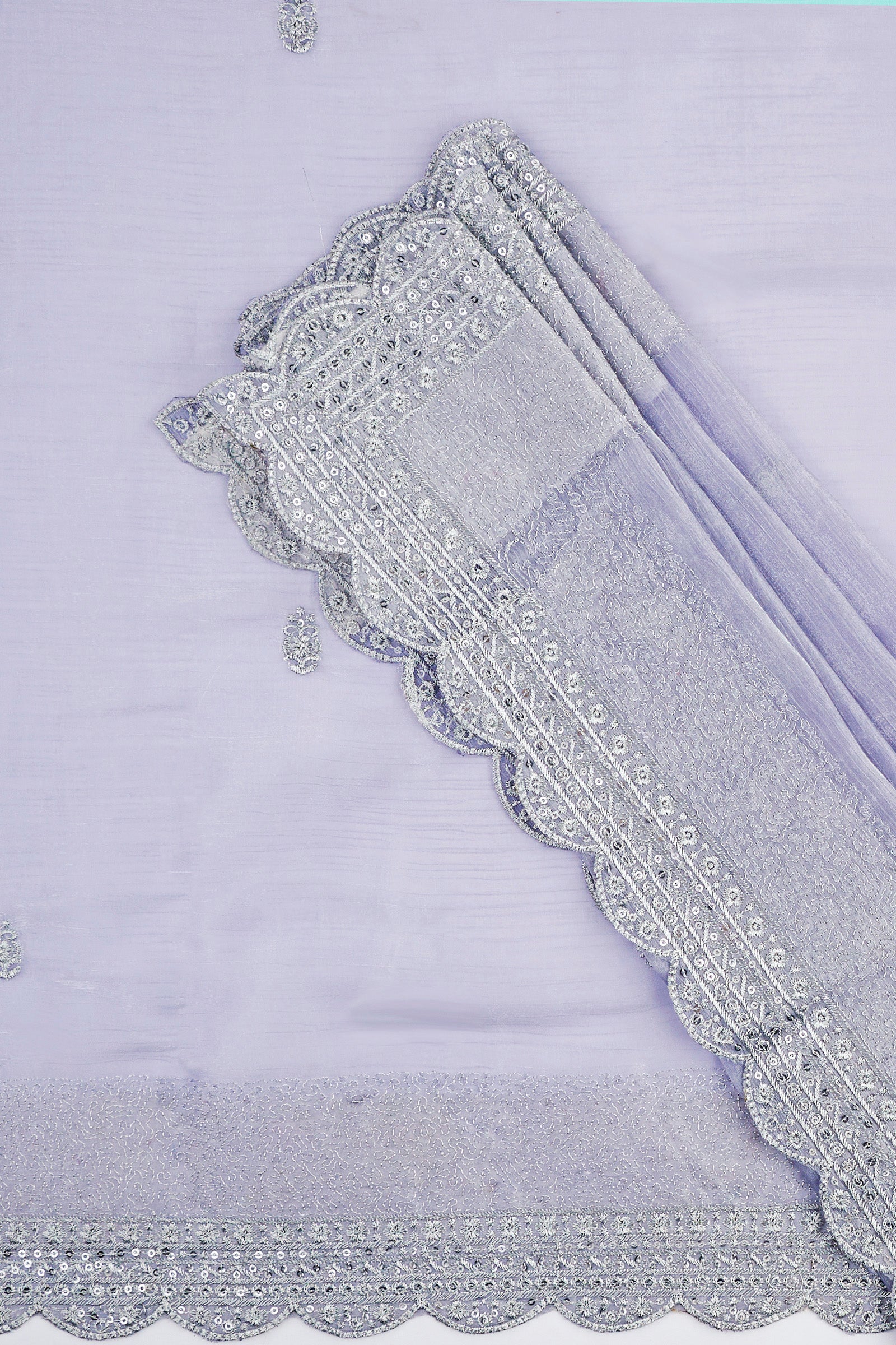 Teejh Geetanjali Lilac Shimmer Tissue Saree