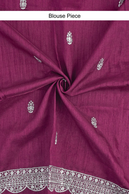 Teejh Geetanjali Lilac Shimmer Tissue Saree