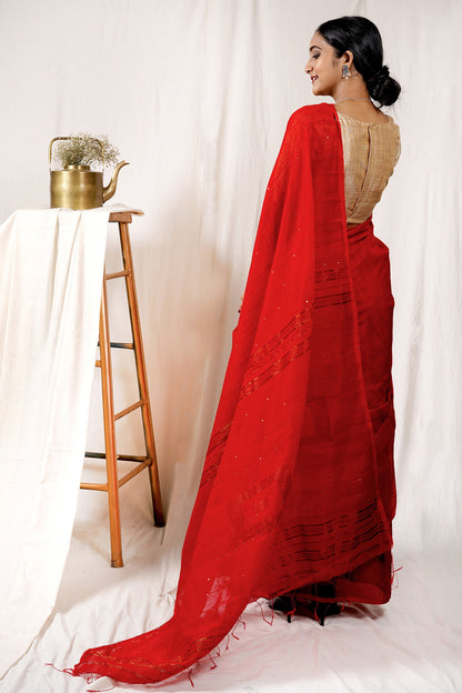 Teejh Gaillardia Saree & Jewelry Gift Set