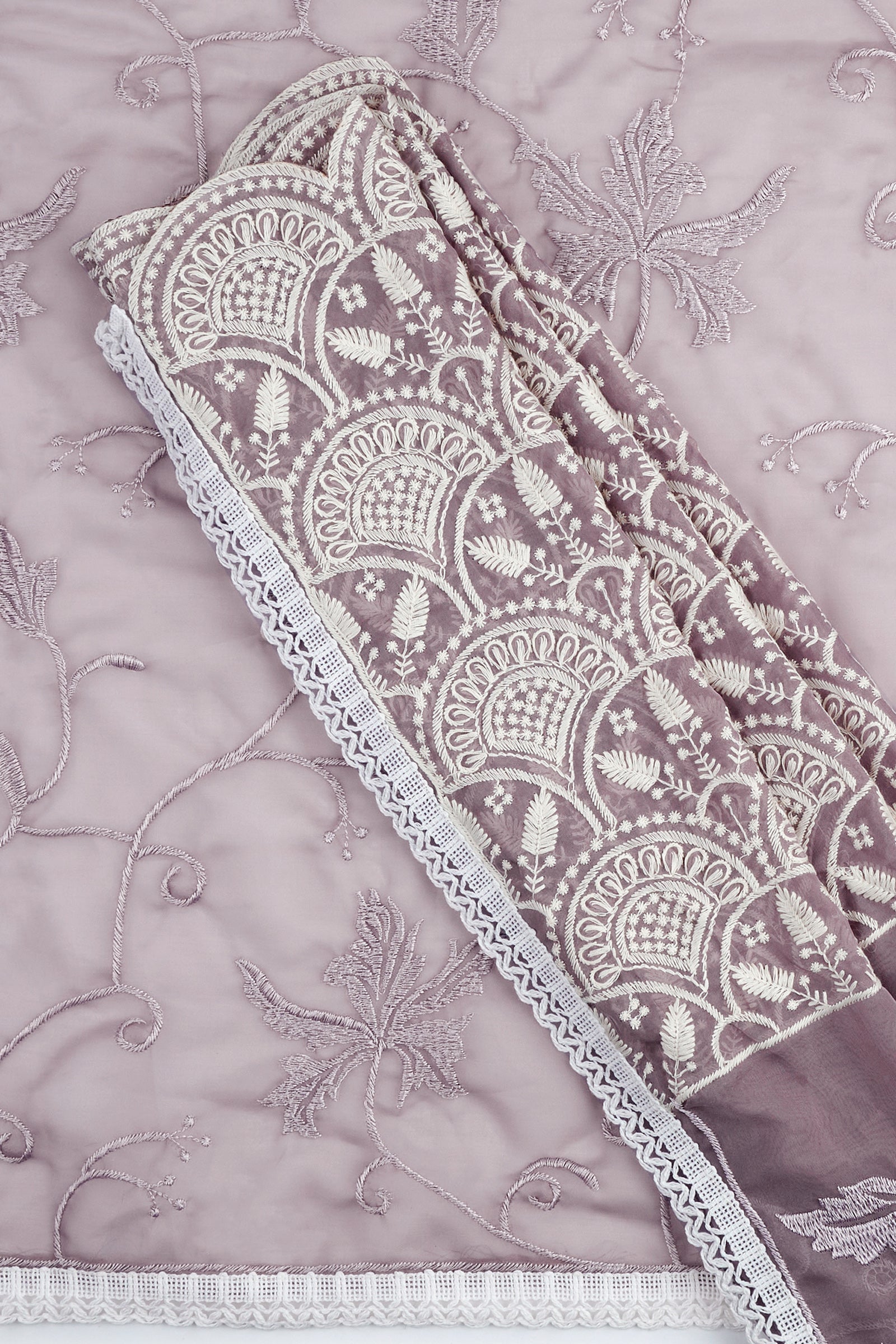 Teejh Vamishi Lavender Organza Saree