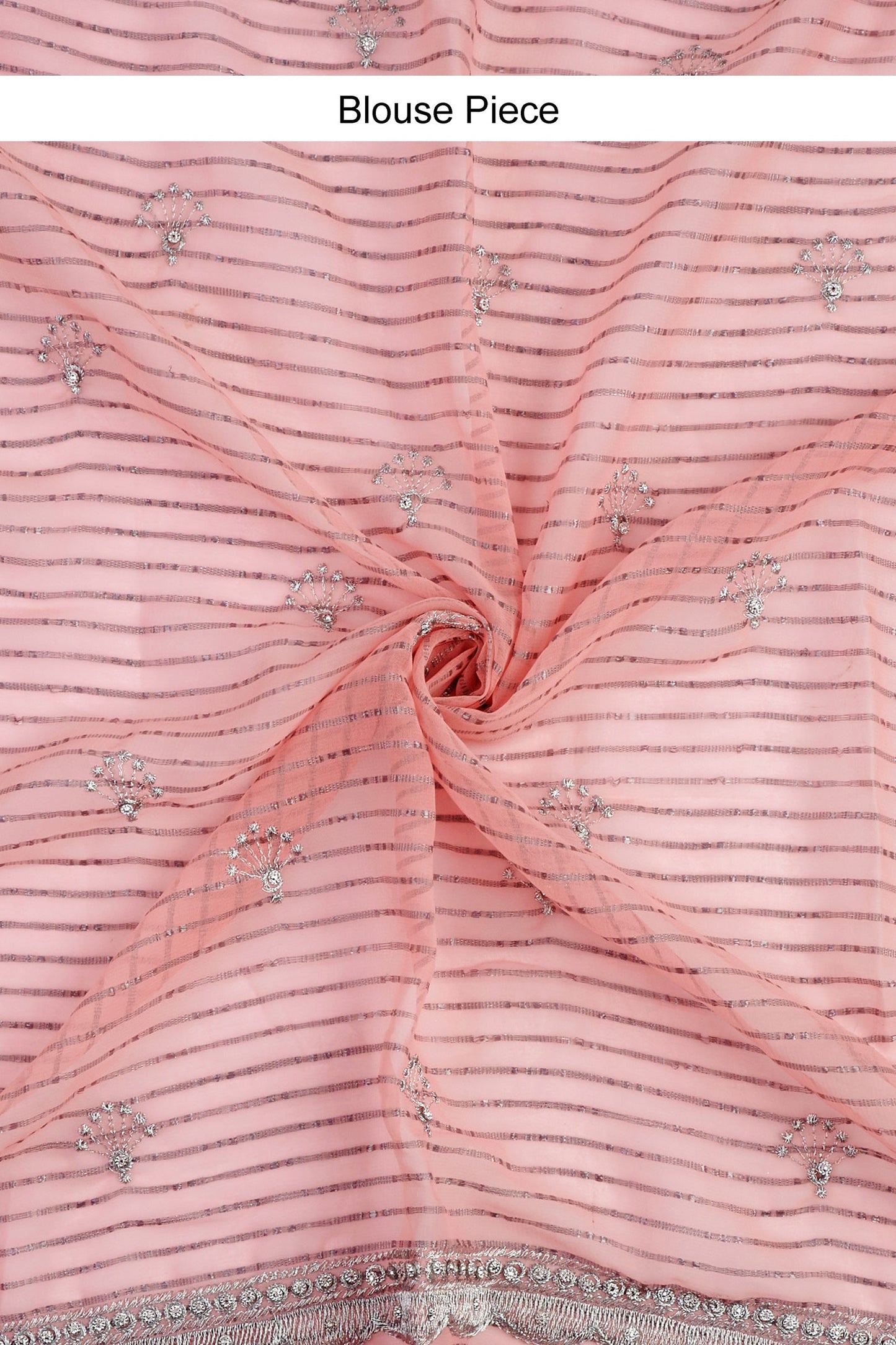 Teejh Saheeba Pink Chiffon Saree