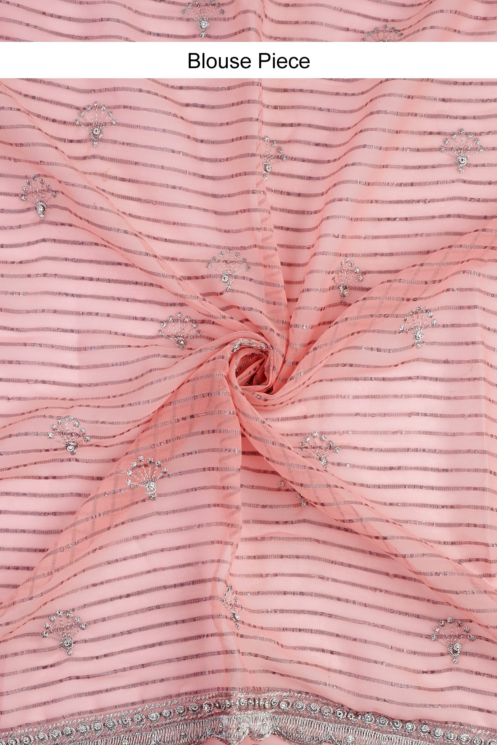 Teejh Saheeba Pink Chiffon Saree