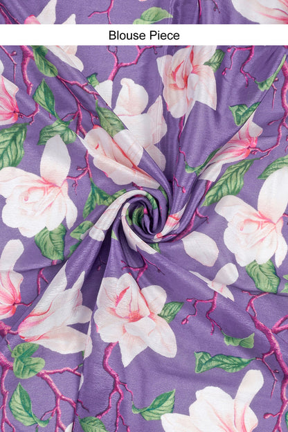 Teejh Teertha Purple Shimmer Tissue Saree