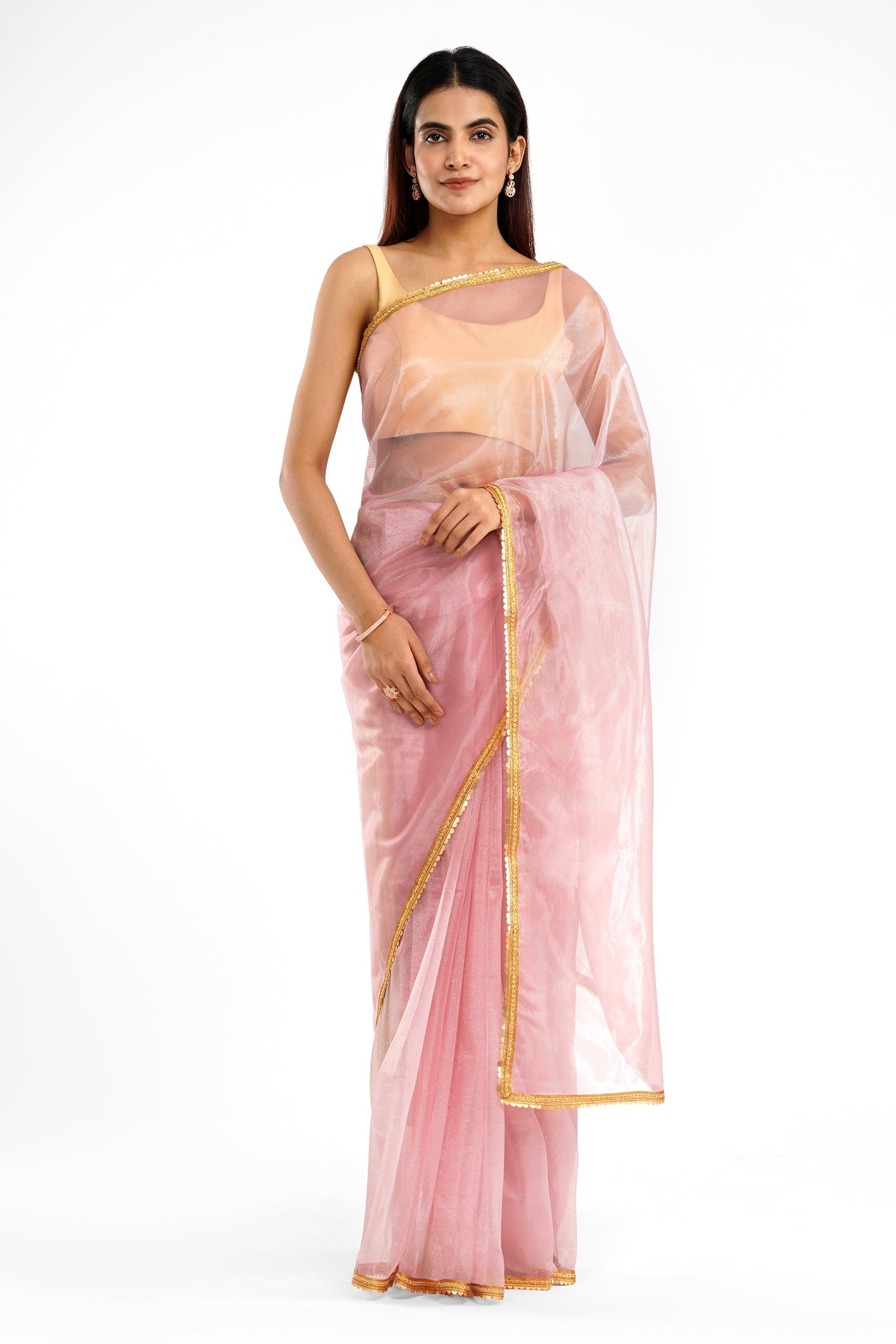 Teejh Iraja Pink Net Saree